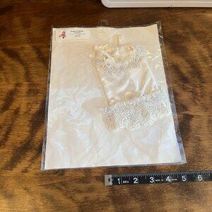 Handmade 15-16" fashion doll flapper dress white